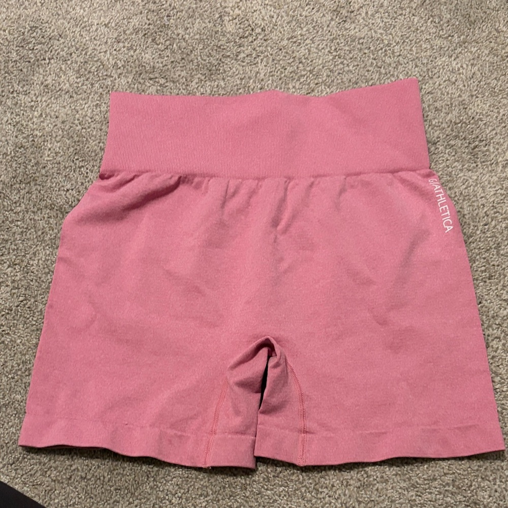 G Athletica Pink High-Waist Seamless Bike Shorts